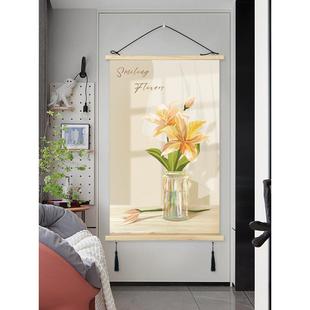 布艺画装饰画客厅卧挂室床竖版墙壁画LCE现代简表约电箱头遮挡画