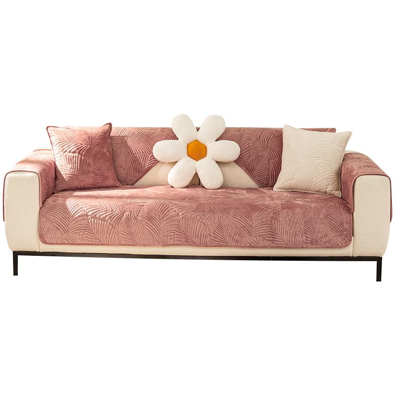 冬季款毛沙发垫子防滑四季通用简绒CX-PLS-约现代坐套垫加绒布真