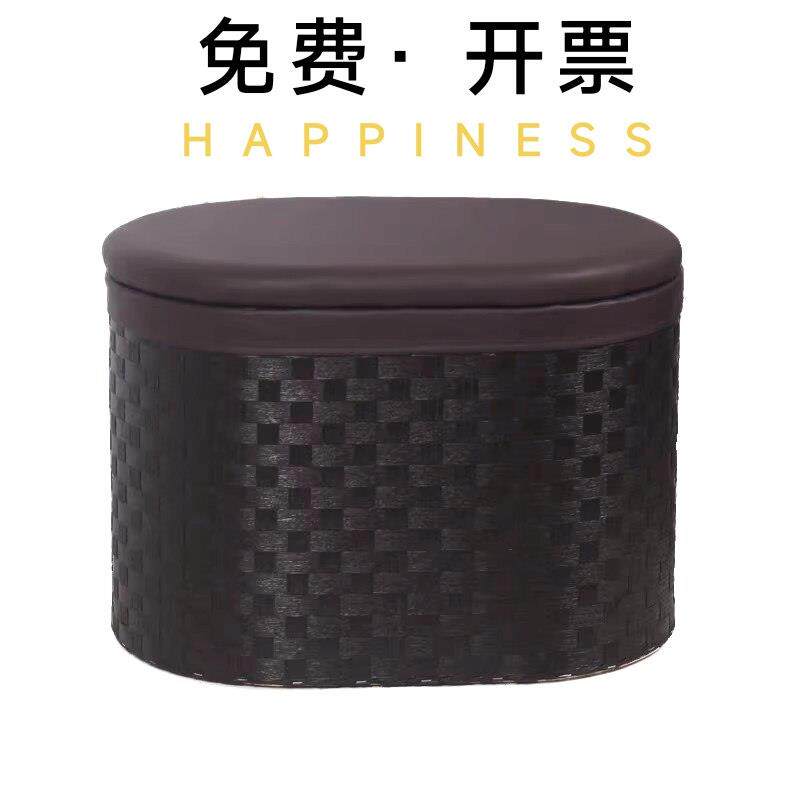 鞋套收纳筐鞋收纳箱大号整理箱可坐人样板间收纳凳子服装店装货箱