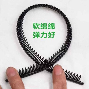 简约黑色发箍女款头饰品带齿压发防滑细头箍洗脸碎发卡发捆发夹子