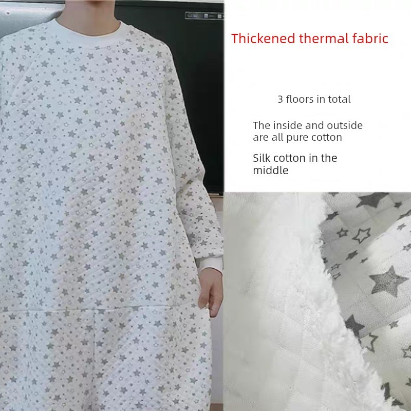 2327秋冬痴呆老人连体裤防脱老年人连体衣服冬季裤腿拉炼保暖睡衣