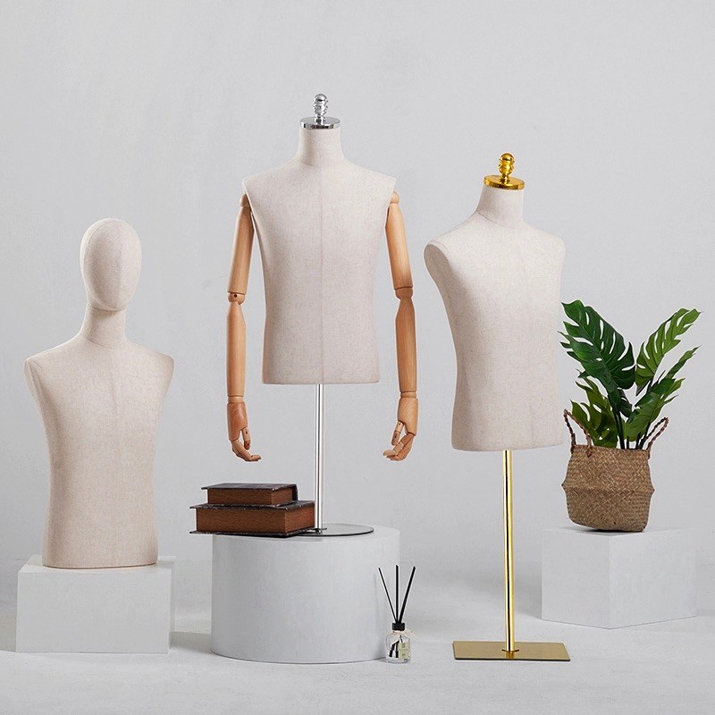 男包布台模半身架子服装店假人模型道具西服全身人台衣服展示架子