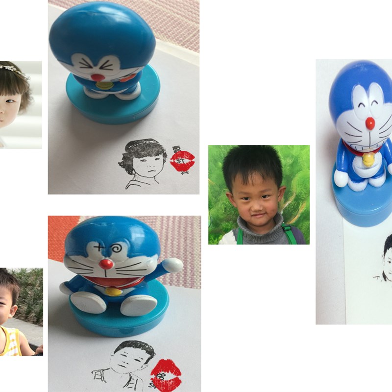 来图定制简笔画人像头像照片印章创意礼物手绘藏书logo印章儿童章