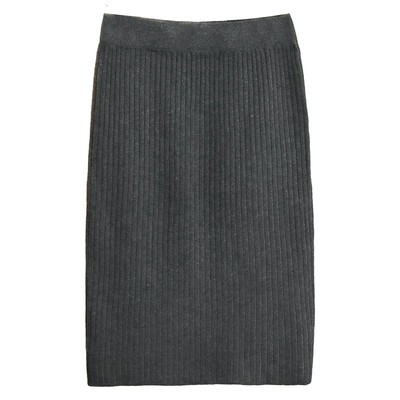 针织毛线半身裙女春秋不开叉大码胖mm矮个子小个子宽松包臀裙短裙