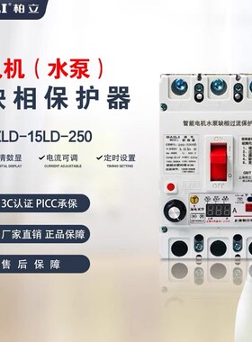 柏立DZ15水泵电机缺相保护器三相电开关电动机综合380V漏电保护器