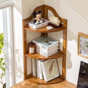 桌面书架转角置物架办公桌书桌角柜桌上小书柜卧室床头墙角收纳架