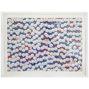 1000片小蓝和他朋友们拼图框架装裱白卡纸铝合金画框7050相框挂墙