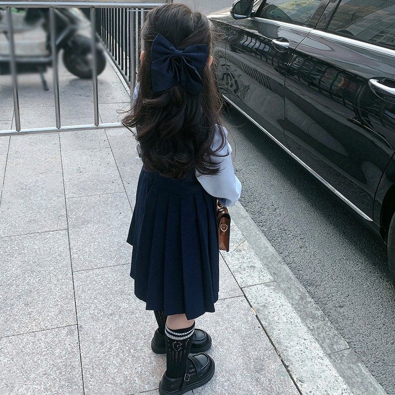 女童jk制服学院风公主裙2024春秋装学生连衣裙儿童宝宝假两件裙子图片