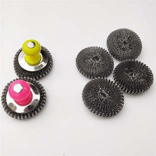 长柄不锈钢洗锅刷带手柄钢丝刷钢丝球刷清洁刷烧烤炉刷刷锅神器