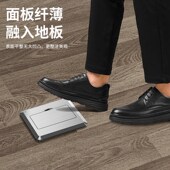 单开门地插座隐形防水隐藏式 家用不锈钢银色地插五孔网络地板插座