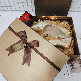 礼物盒复古包装盒礼袋空盒子大号简约生日围巾礼盒男生送礼礼品盒