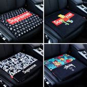 汽车毛绒坐垫四季 通用网红驾驶座单片增高记忆棉座垫加厚椅垫方垫