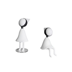 北欧简约样板间儿童房女孩房卡通人物摆件创意白色人偶卧室装饰品