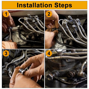 改装通用鱼眼空心供油螺丝M12x1.0mm转An4 banjo接头 油管连接头