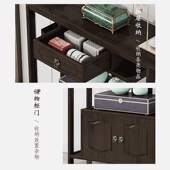 新中式 玄关桌入户正对门条案客厅隔断柜非实木复古屏风柜2024新款