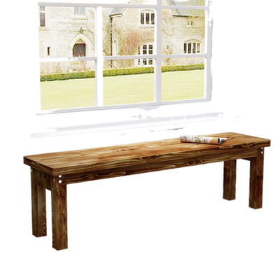 碳化防腐浴室凳实木长条凳户外大板凳火锅家用靠墙凳木板凳可定制