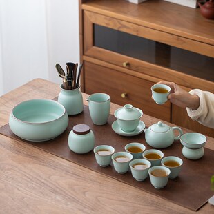 汝窑雅致功夫茶杯陶瓷个人专用小主人杯单杯家用茶具单杯品茗杯子