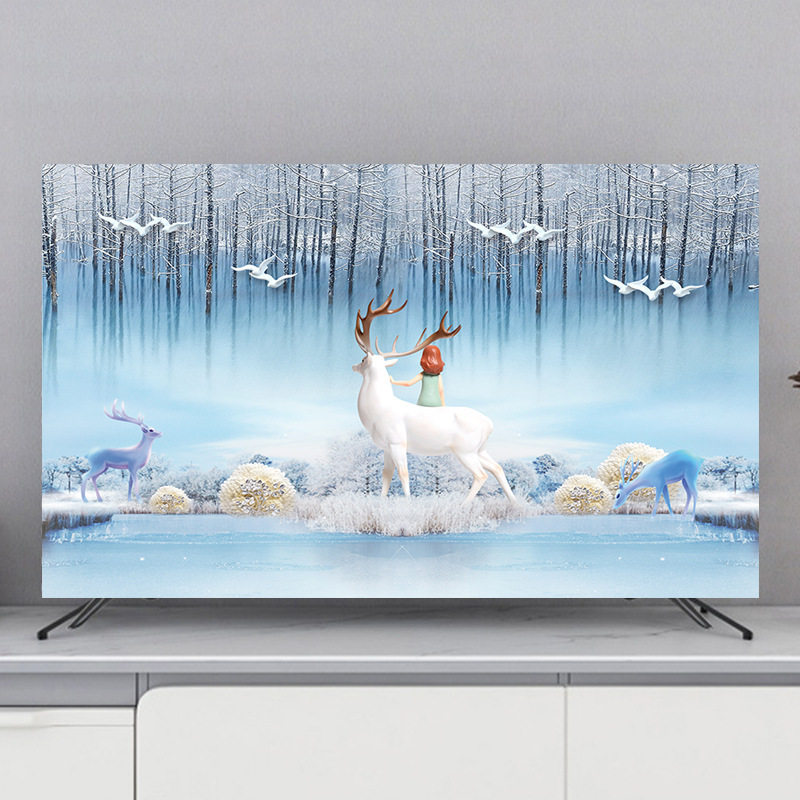 田园风格电视机罩防尘罩套电视机防尘布盖布55英寸65家用液晶新款,居家布艺,电视机罩,淘宝优惠券,粉丝福利购,淘宝优惠卷