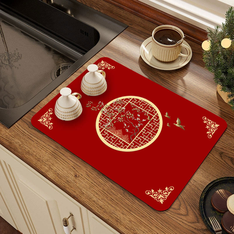 硅藻泥厨房沥水垫餐具碗盘控水垫咖啡吧台桌面防滑餐垫台面吸水垫,居家布艺,厨房地垫,淘宝优惠券,粉丝福利购,淘宝优惠卷