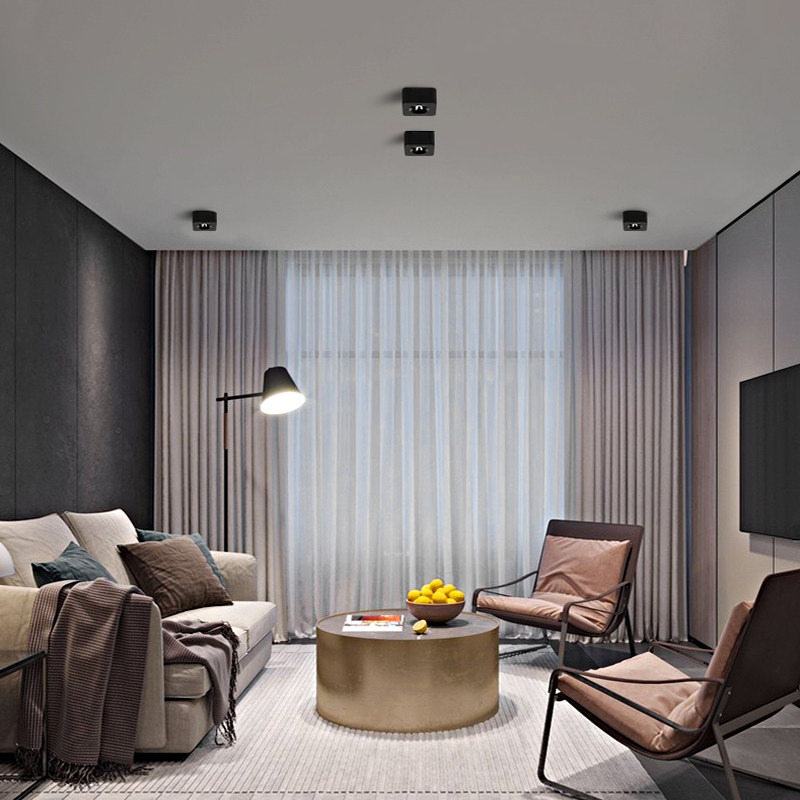 超薄明装led射灯家用客厅玄关过道走廊单头吸顶式斗胆灯cob天花灯,家装灯饰光源,明装射灯,淘宝优惠券,粉丝福利购,淘宝优惠卷