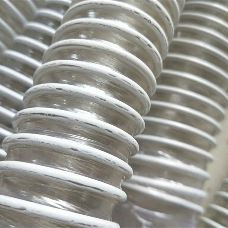 PVC工业吸尘风管木工除尘管通风管40mm-400mm波纹管吸尘管弹簧管