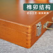 绘岳大师榉木油画箱美术生专用手提轻便实木质油画素描套装 工具箱