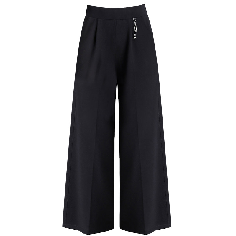 中年妈妈九分阔腿裤春季中老年春秋外穿宽腿裤子老人裤女宽松婆婆