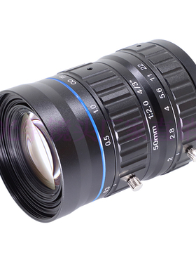 1200万工业相机镜头50mm定焦手动光圈光伏检测镜头4/3 C口低畸变
