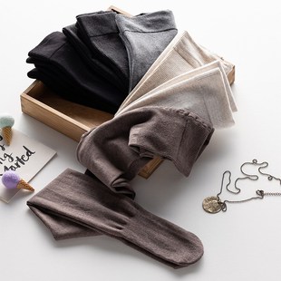 高腰加肥加大打底袜踩脚裤 大码 袜薄款 女春秋高弹力纯棉连裤 打底裤