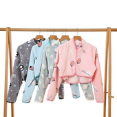 秋冬季 法兰绒中老年保暖坐月子睡觉防冻空调房防寒男女通用半身衣