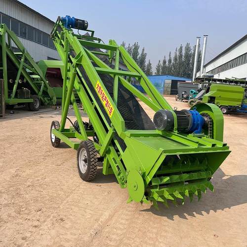 横向移动取料机窖池饲草刮料机高空四米取草机自走式青贮扒草机