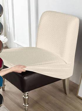 1pc纯色玉米绒斜纹弹力无扶手单人胖椅套家用酒店玉米绒保护套