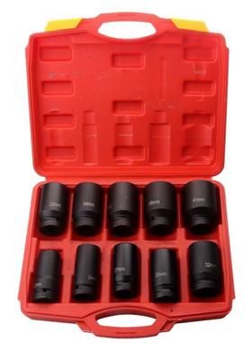 3/4风炮套筒套装 五金汽修工具组合10pc气动套筒扳手黑色