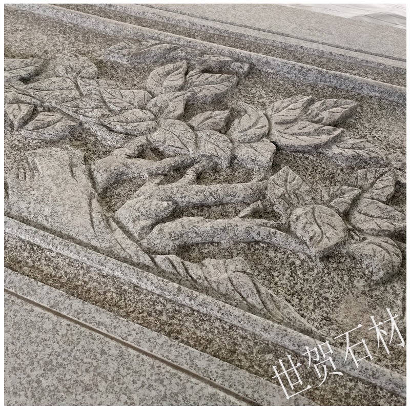 天然花岗岩石栏杆青石护栏大理石材芝麻灰白围栏桥梁河道石雕栏板