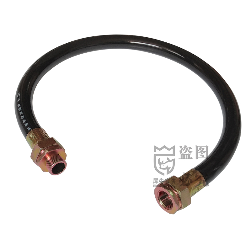 防爆挠性管连接穿线分管防爆摄像头配件1米DN20螺纹G3/防爆软管