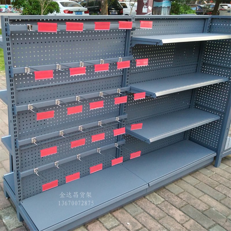 便利店货架横杆横梁方管横条超市架配件挂通挂管挂杆方通挂钩卡口