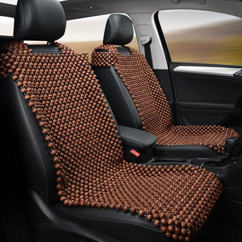 木珠汽车坐垫夏季制冷凉垫通风透气单片靠背三件小珠子座垫方垫