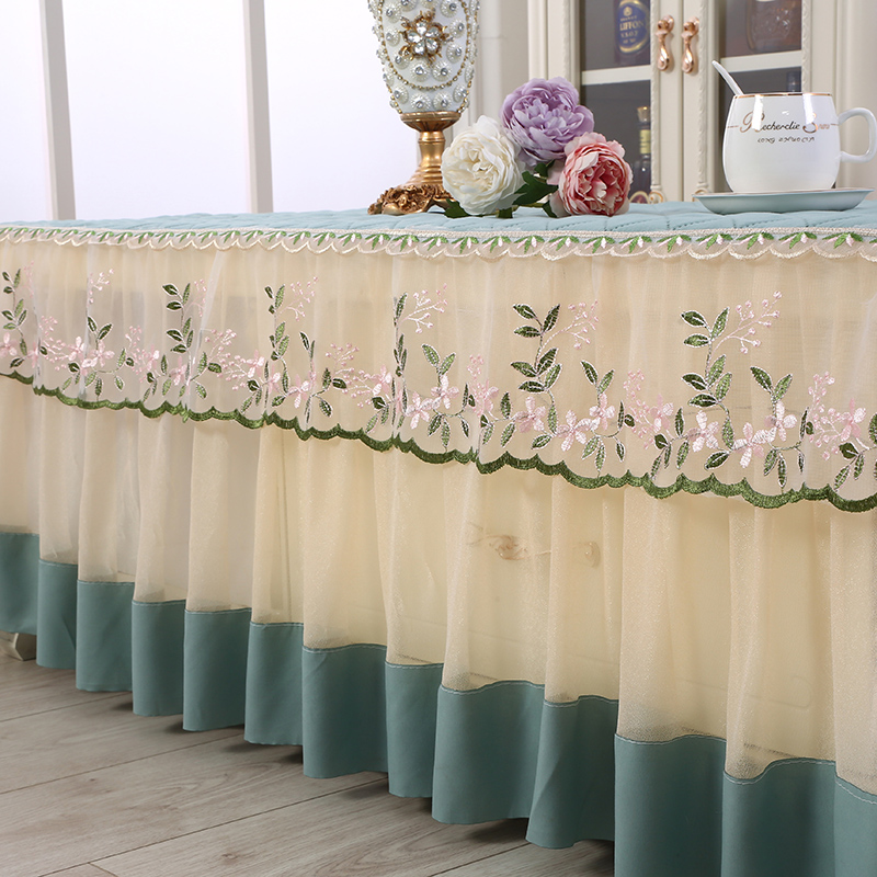 新款加厚布艺茶几罩桌布餐桌罩台布床头柜罩电视柜防尘多用盖巾