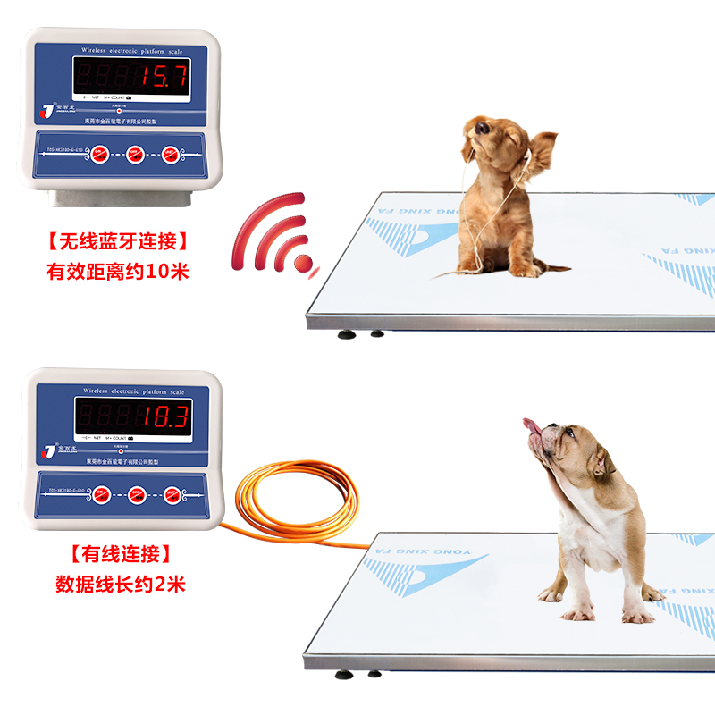 不锈钢精准体重宠物电子秤猫狗无线平台地磅秤动物医院电子称