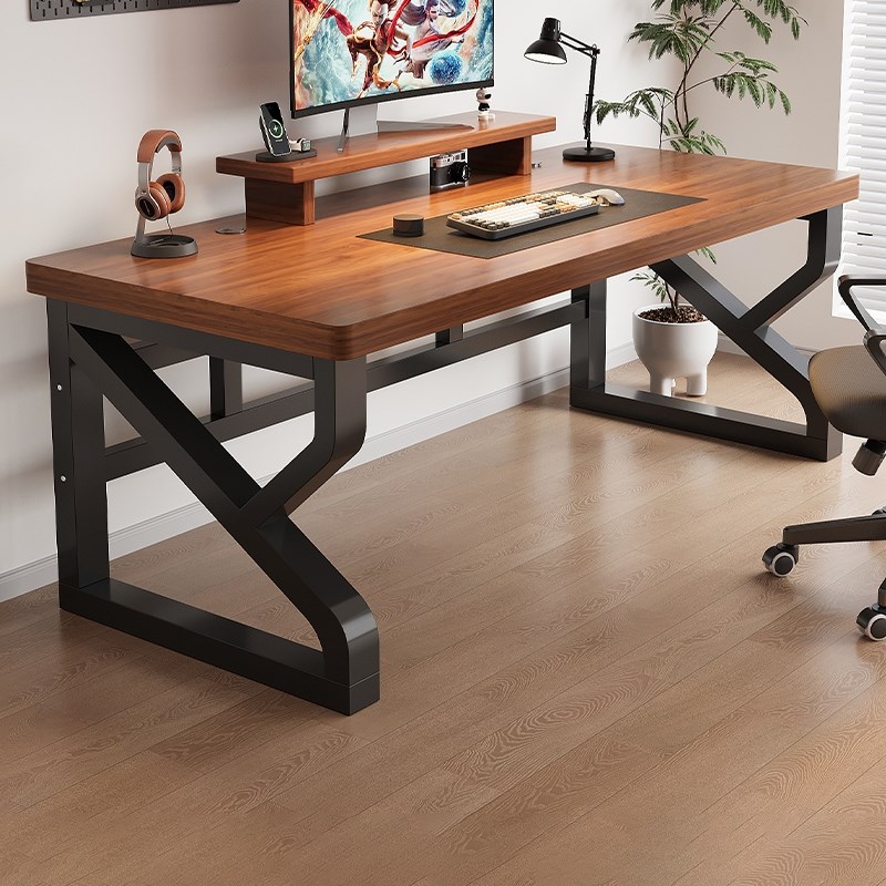 实木电脑桌卧室家用台式书桌办公桌学生书桌工作台简易电竞桌子