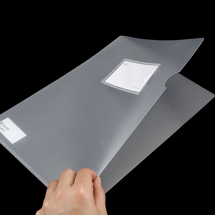 办公用品树德加厚文件夹L型报告夹二页夹单片夹带插袋个