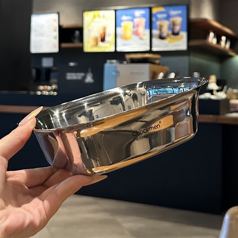 德国三倍重!蒸菜蒸蛋羹小方碗31不锈钢配菜碗蒸格热菜盆料理碗