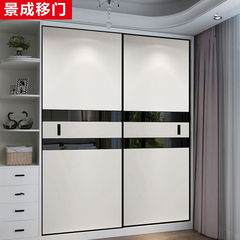 高光推拉滑移门折叠门衣柜门钢琴烤漆实木环保定制衣柜推拉门