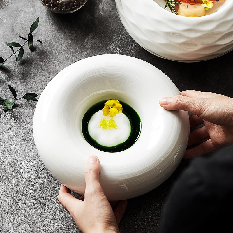 饭店客厅酒店意境菜特色个性料理餐具创意会所摆盘融合菜定制