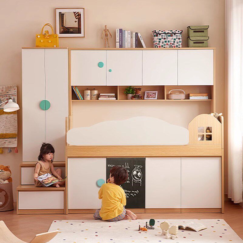 考拉森林儿童半高床书桌一体男女孩上床下桌衣柜一体小户型衣柜床