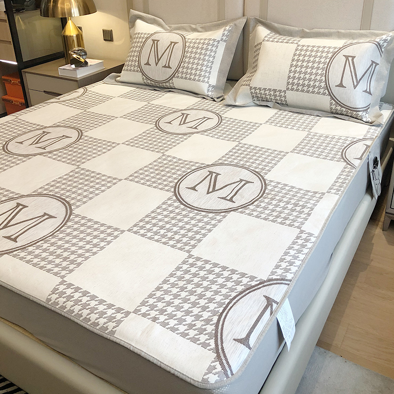 罗兰夏季凉席冰丝席可水洗床笠款空调席子学生宿舍单人凉感席