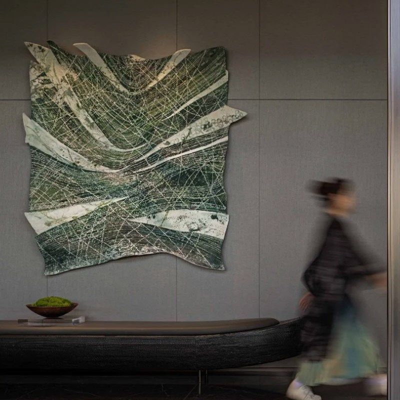 现代客厅画玄关过道立体雕刻装饰画售楼处样板间别墅挂画