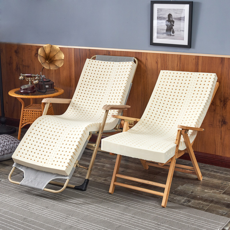 乳胶坐垫躺椅垫子秋冬季加厚睡椅折叠椅摇椅懒人垫子防滑折叠通用