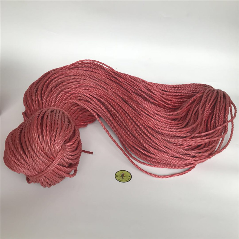 鹦皇红色三股扭绳捆扎绳3厘塑料3米封口绳打包绳捆扎包装三股绳子