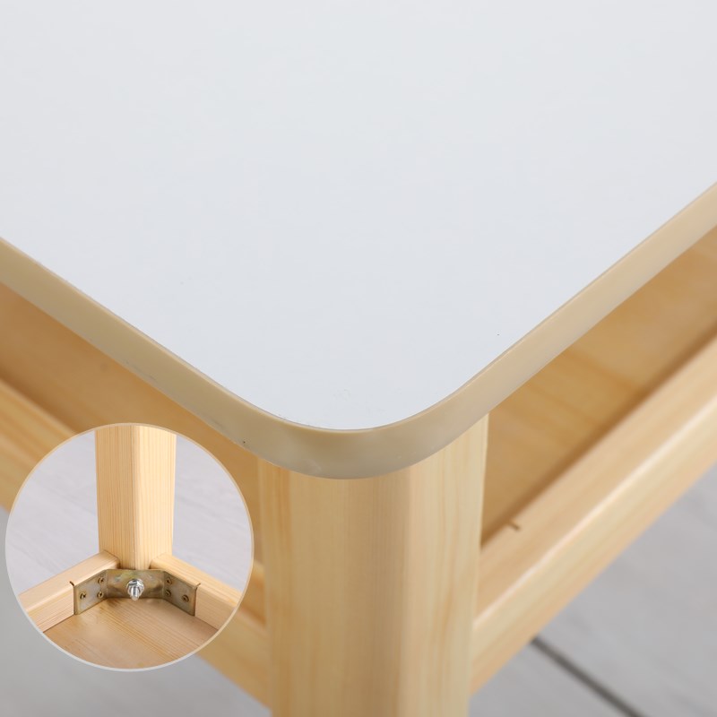 儿童实木课桌椅学生书桌家用画室美术机构绘画桌彩色椅子白色涂鸦